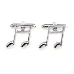 Silver Plated Musical Note Cufflinks1.jpg